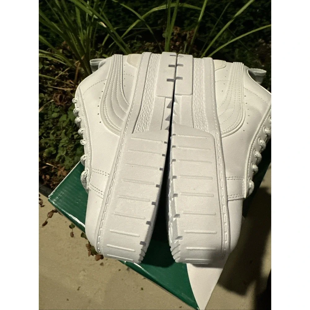 Puma Womens Mayze Reflective‎ Sneakers White On White 383729 01 Size 6.5